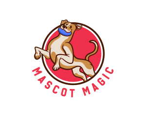 Dog Canine Frisbee  logo design