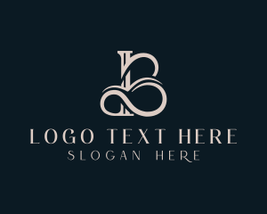 Elegant Flourish Letter B logo