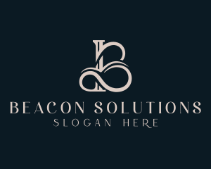 Elegant Flourish Letter B logo design