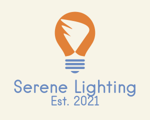 Wing Light Bulb logo