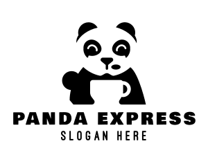 Panda Cafe Coffee logo design