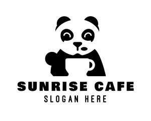 Panda Cafe Coffee logo design