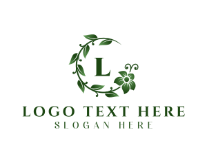Flower Leaf Natural Organic logo
