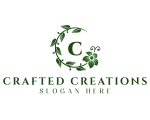 Flower Leaf Natural Organic logo design