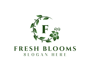 Flower Leaf Natural Organic logo design