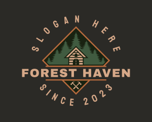 Forest Wood Cabin House logo