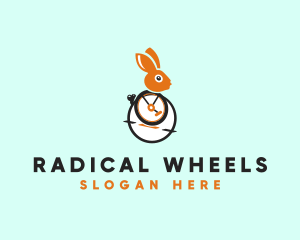 Circus Rabbit Unicycle logo design