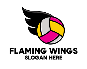 Volleyball Sports Wing logo