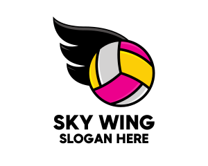 Volleyball Sports Wing logo