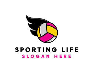 Volleyball Sports Wing logo