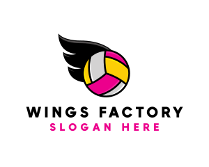 Volleyball Sports Wing logo