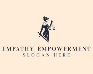 Woman Legal Justice logo design