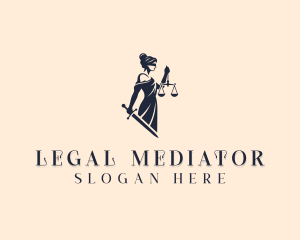 Woman Legal Justice logo design