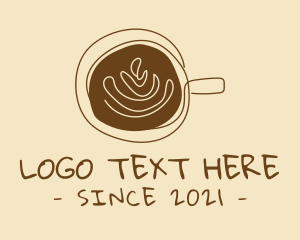 Cappuccino - Artisanal Hipster Coffee Cafe logo design