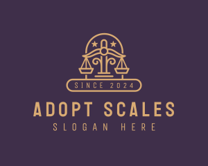 Judicial Justice Scale logo design