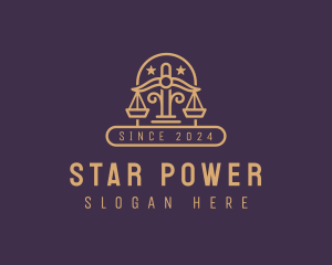 Judicial Justice Scale logo design