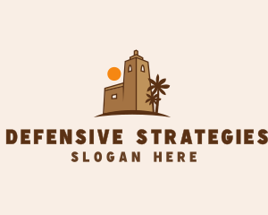 Middle East Desert Fort logo design