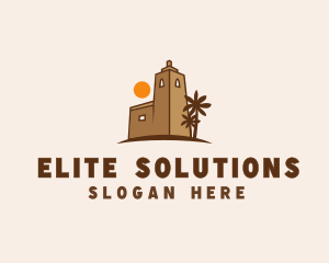 Middle East Desert Fort logo design