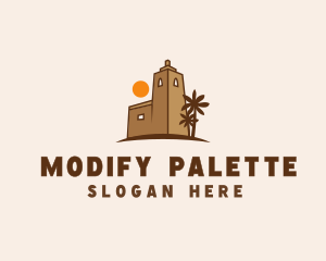 Middle East Desert Fort logo design