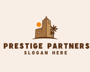 Middle East Desert Fort logo design