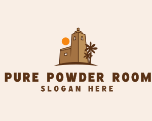 Middle East Desert Fort logo design