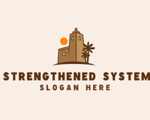 Middle East Desert Fort logo design