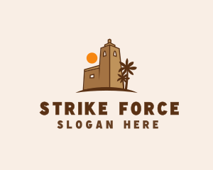 Middle East Desert Fort logo design