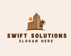 Middle East Desert Fort logo design