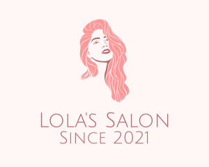 Pink Hairstylist Salon logo design