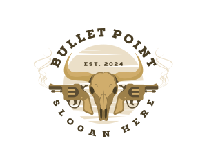 Bull Skull Revolver logo design