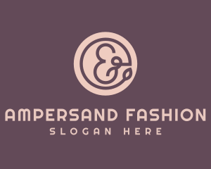 Minimalist Swirly Ampersand logo design