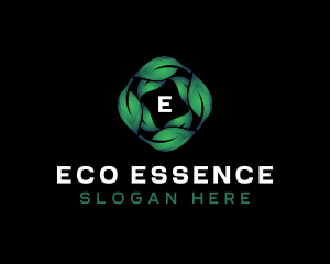 Eco Natural Leaves  logo design