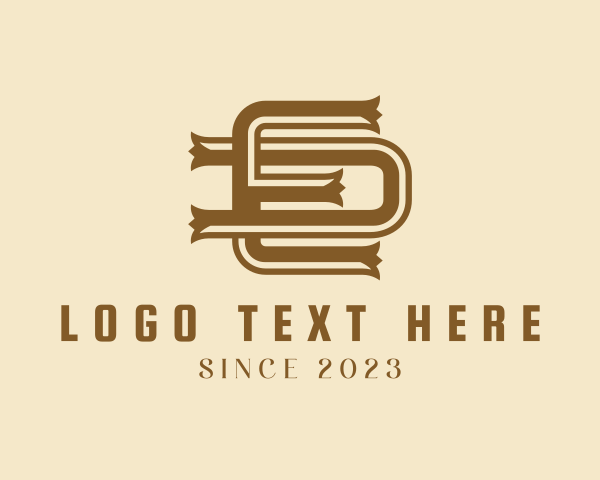 Letter Ed logo example 1