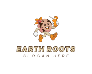 Earth Sustainable Drink logo design