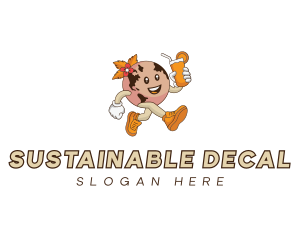 Earth Sustainable Drink logo design