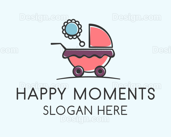 Cute Baby Stroller Logo