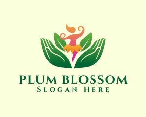 Feminine Flower Yoga logo design