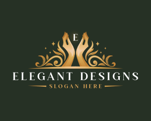 Luxury Hand Wellness logo design