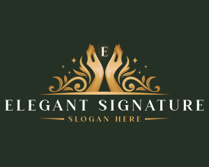 Luxury Hand Wellness logo design