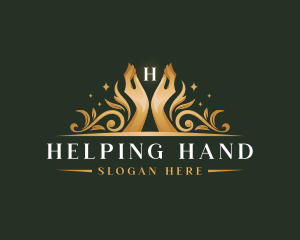 Luxury Hand Wellness logo design