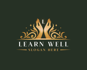 Luxury Hand Wellness logo design