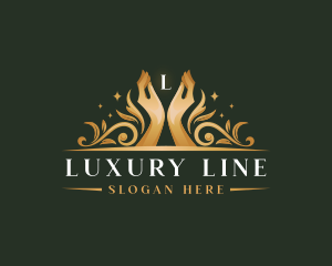 Luxury Hand Wellness logo design