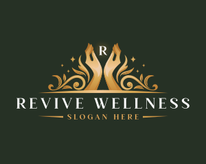 Luxury Hand Wellness logo design