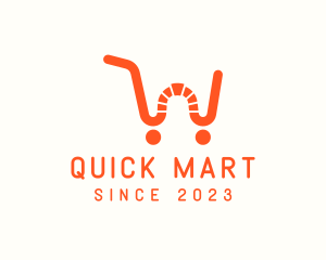Shopping Cart Letter W logo