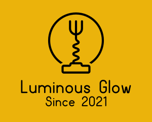 Minimalist Electric Bulb logo
