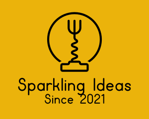 Minimalist Electric Bulb logo