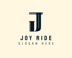 Stylish Retro Letter J logo design