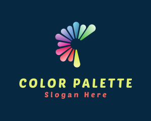 Color Rainbow Petals logo design