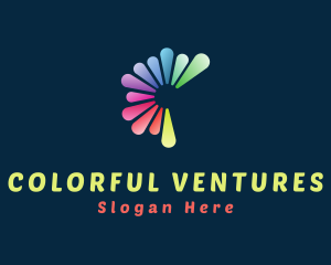 Color Rainbow Petals logo design