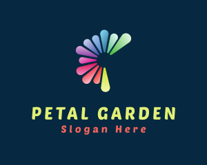 Color Rainbow Petals logo design